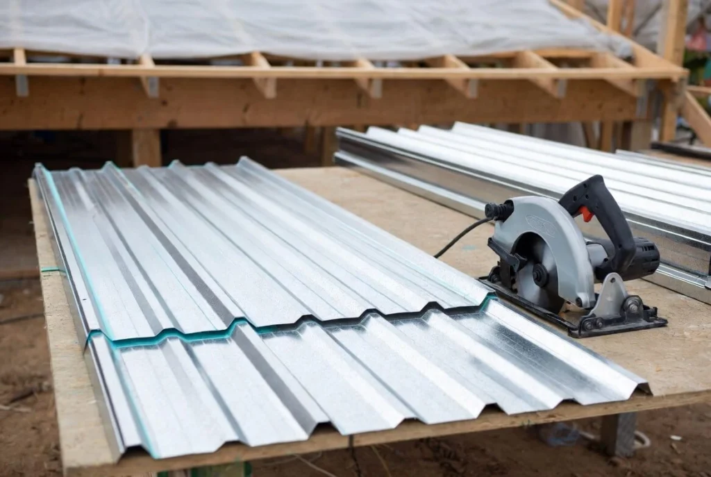cut metal roofing