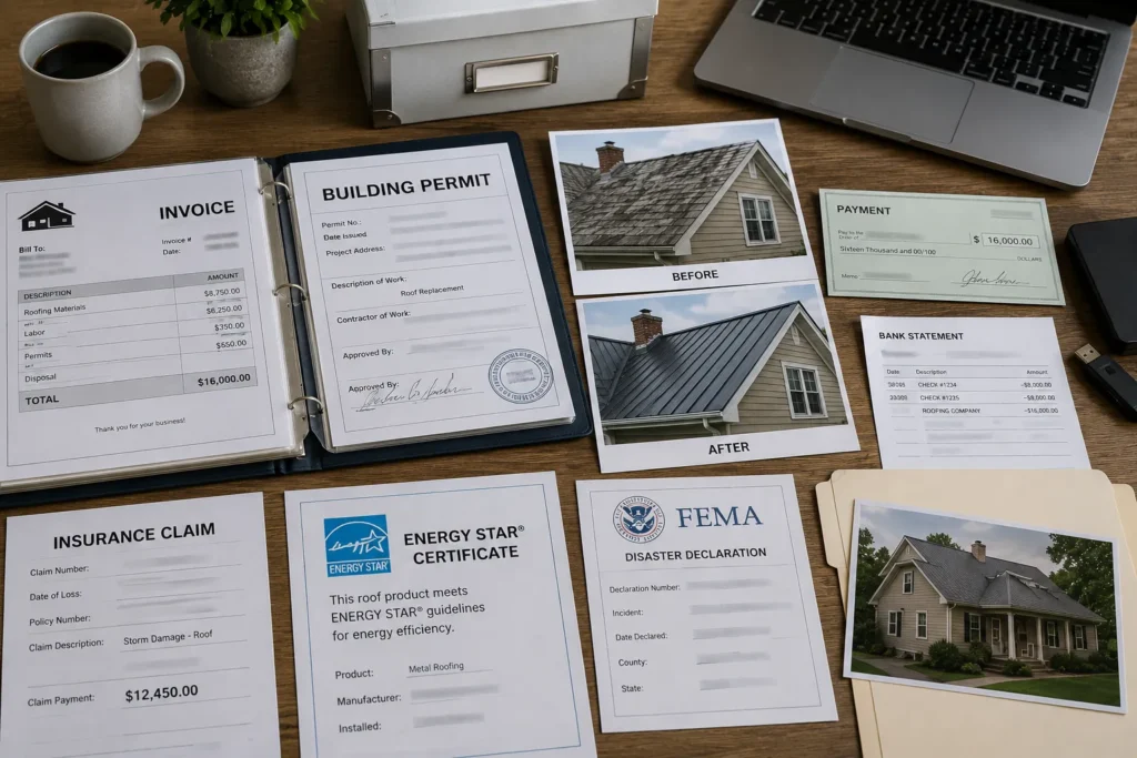 What Records to Keep for Roof Tax Purposes