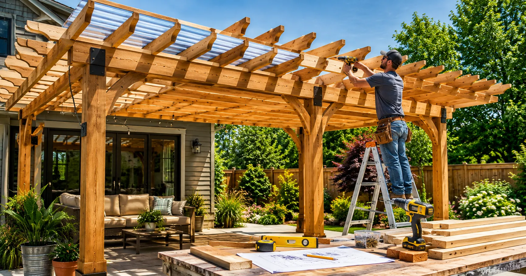 How to Build Pergola Roof