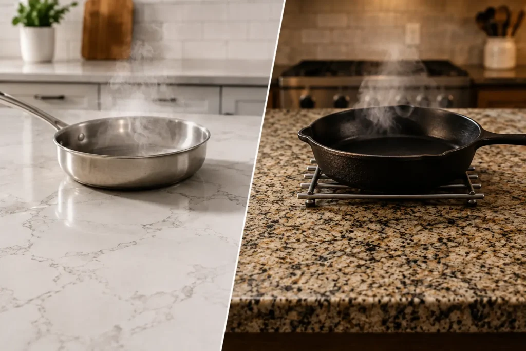 Heat Resistance Which Countertop Handles Hot Pans Better