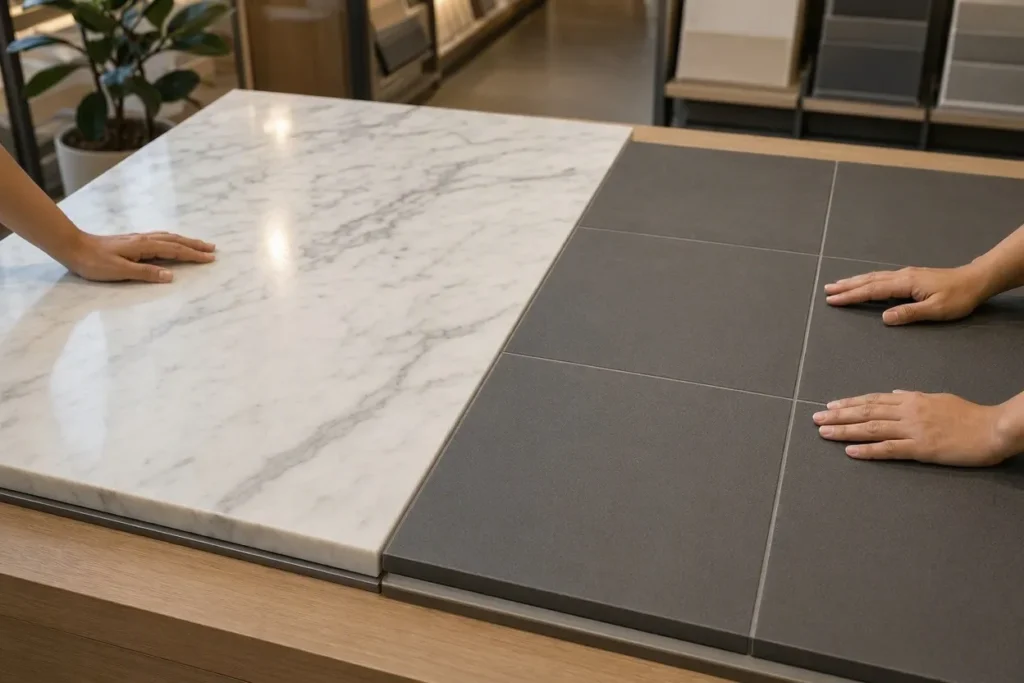 Marble vs Tiles